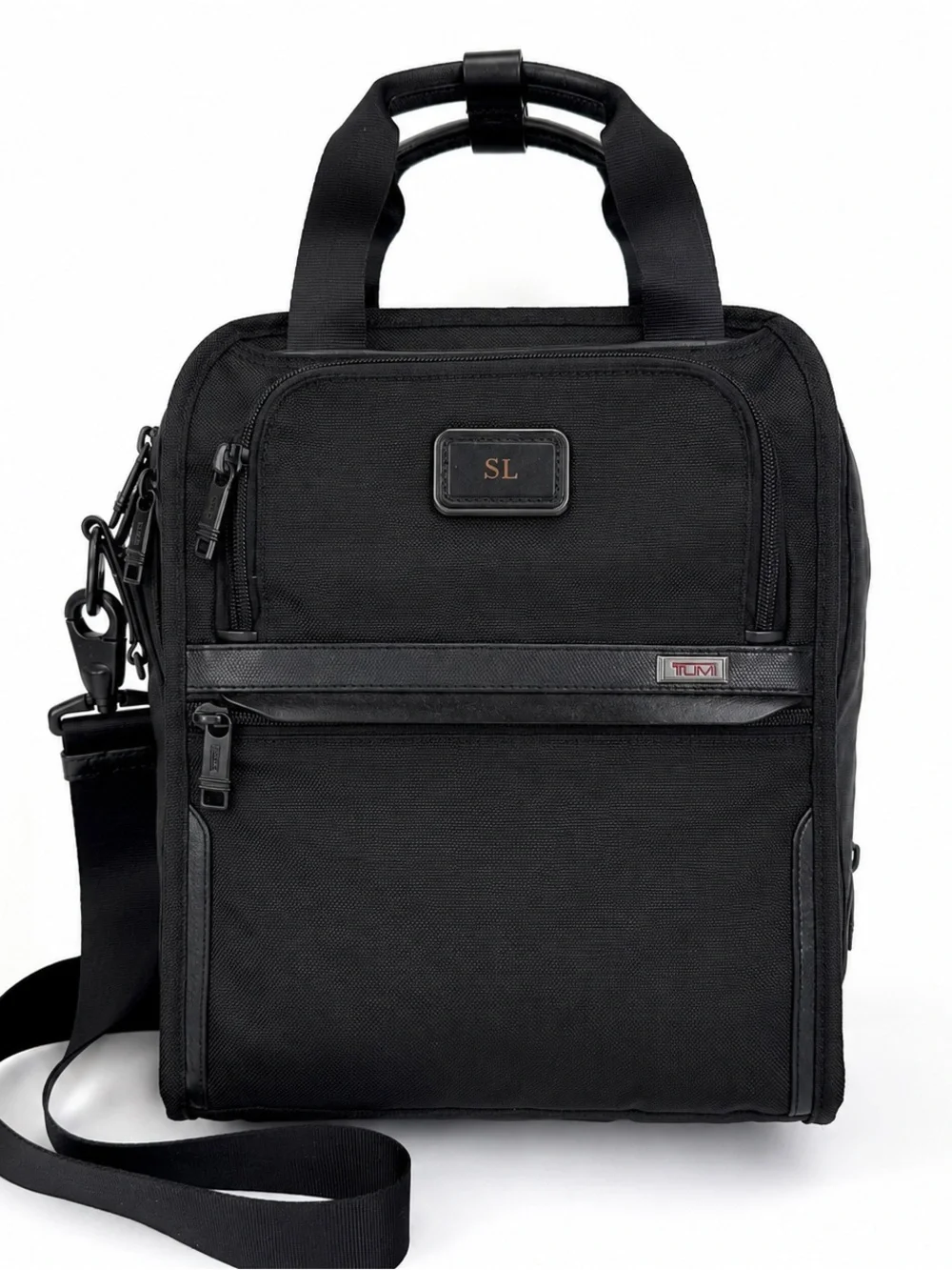 TUMI Alpha 3 Expandable Organizer Travel Tote Briefcase Bag Black Crossbody Mint